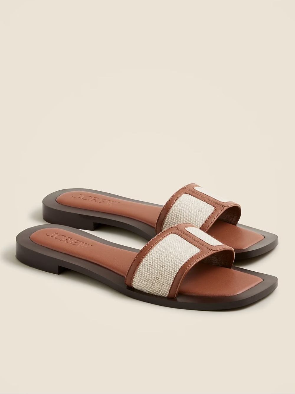 J. Crew Callie leather canvas sandals Size 12 never worn-new in box!
